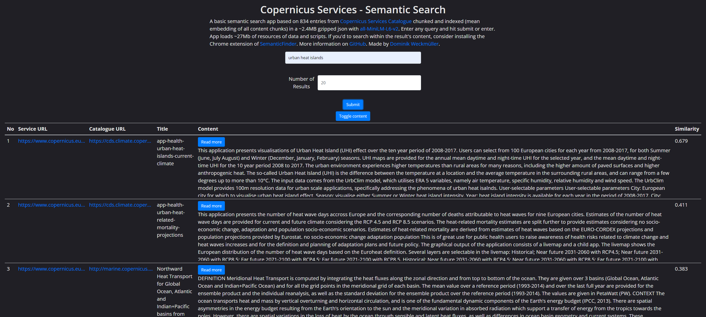 Using custom SVG-Markers in QGIS Copernicus Services Semantic Search App Interface in Dark Mode